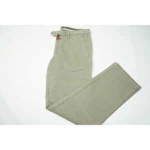 Isaia Tinto Slim Brown Cotton Blend Casual Men Chino Pant 48R EU NEW